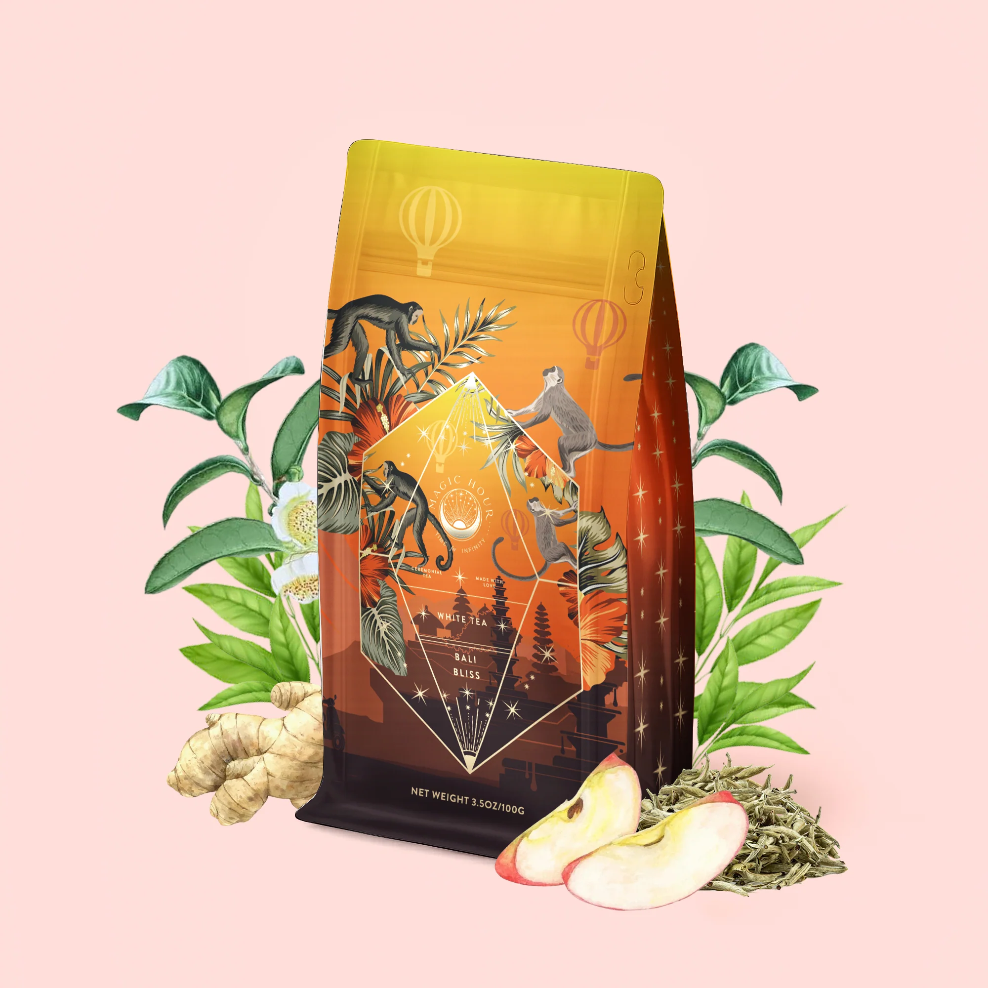 Bali Bliss: Coconut-Lime & Ginger-Melon White Tea - Image 4