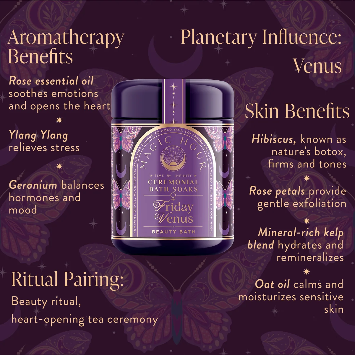 Ceremonial Bath Salt Soaks - Violet Glass Jar - Image 14