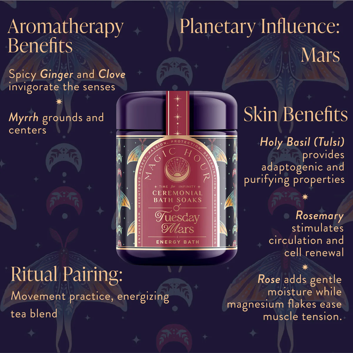Ceremonial Bath Salt Soaks - Violet Glass Jar - Image 8