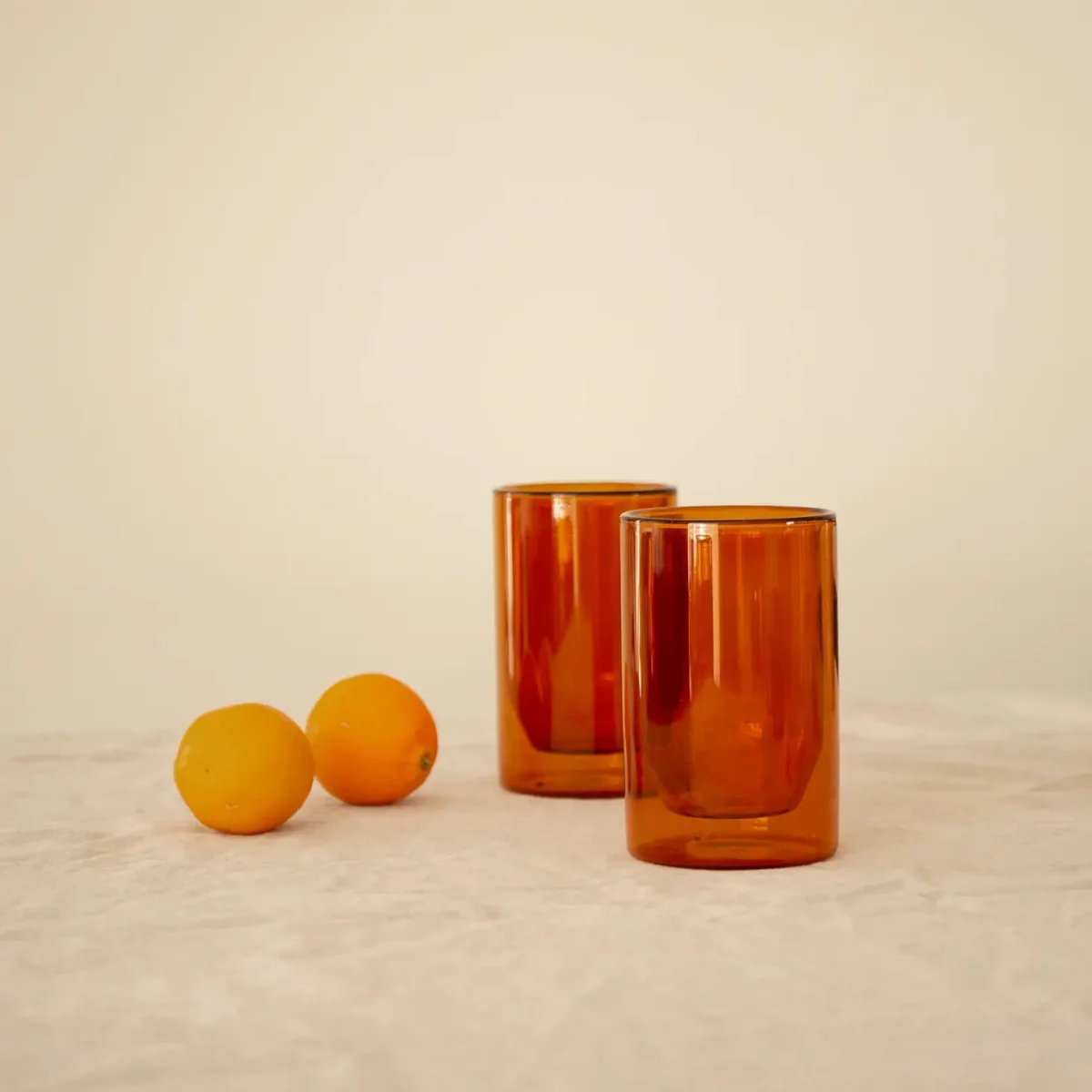 Double Walled Glass Set - Amber - Image 7