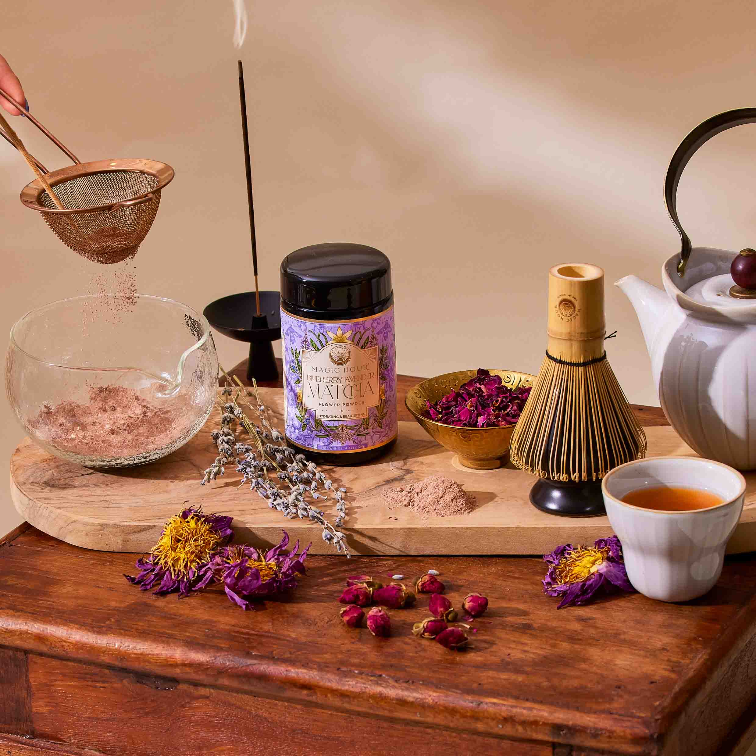 Flower Powder: Blueberry Lavender Matcha