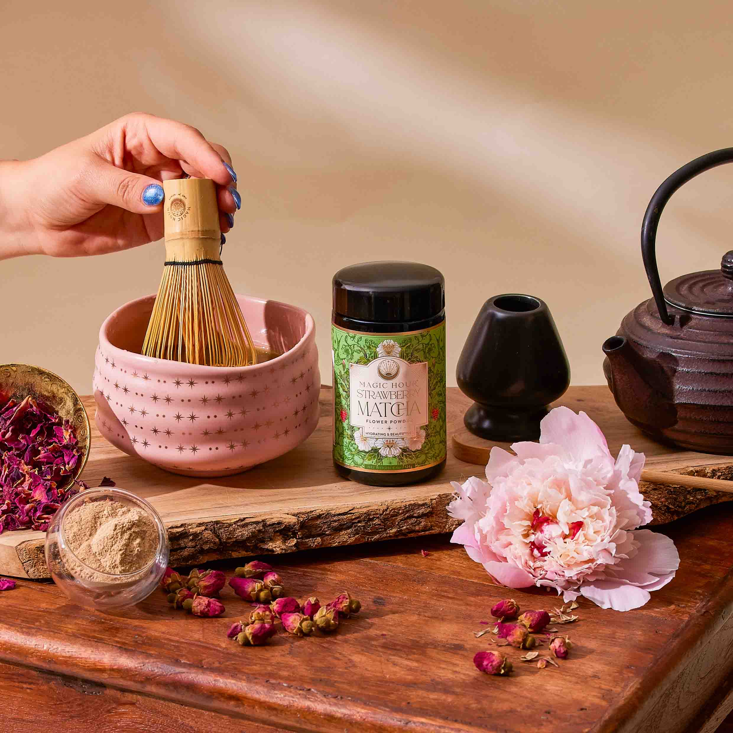 Flower Powder: Strawberry Matcha