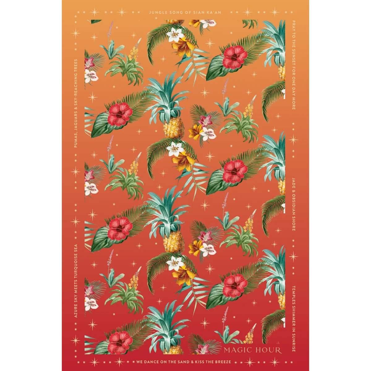 Hibiscus Holiday Tea Towel