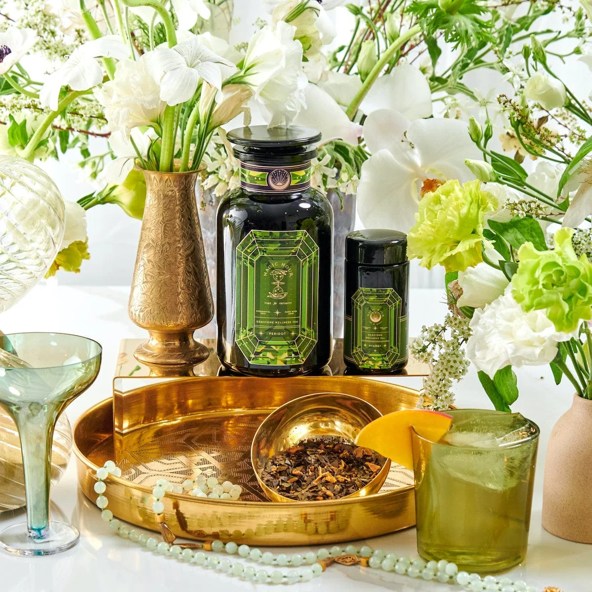 Peridot: Green Guayusa Oolong Mango-Peach Tea - Image 3
