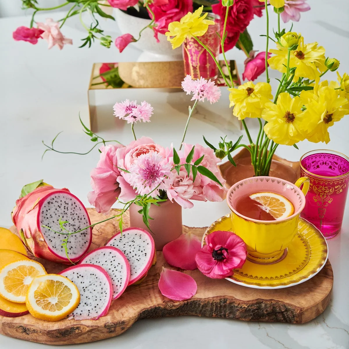 Pink Tourmaline: Organic Dragon Fruit Hibiscus White Tea Case Packs - Image 3