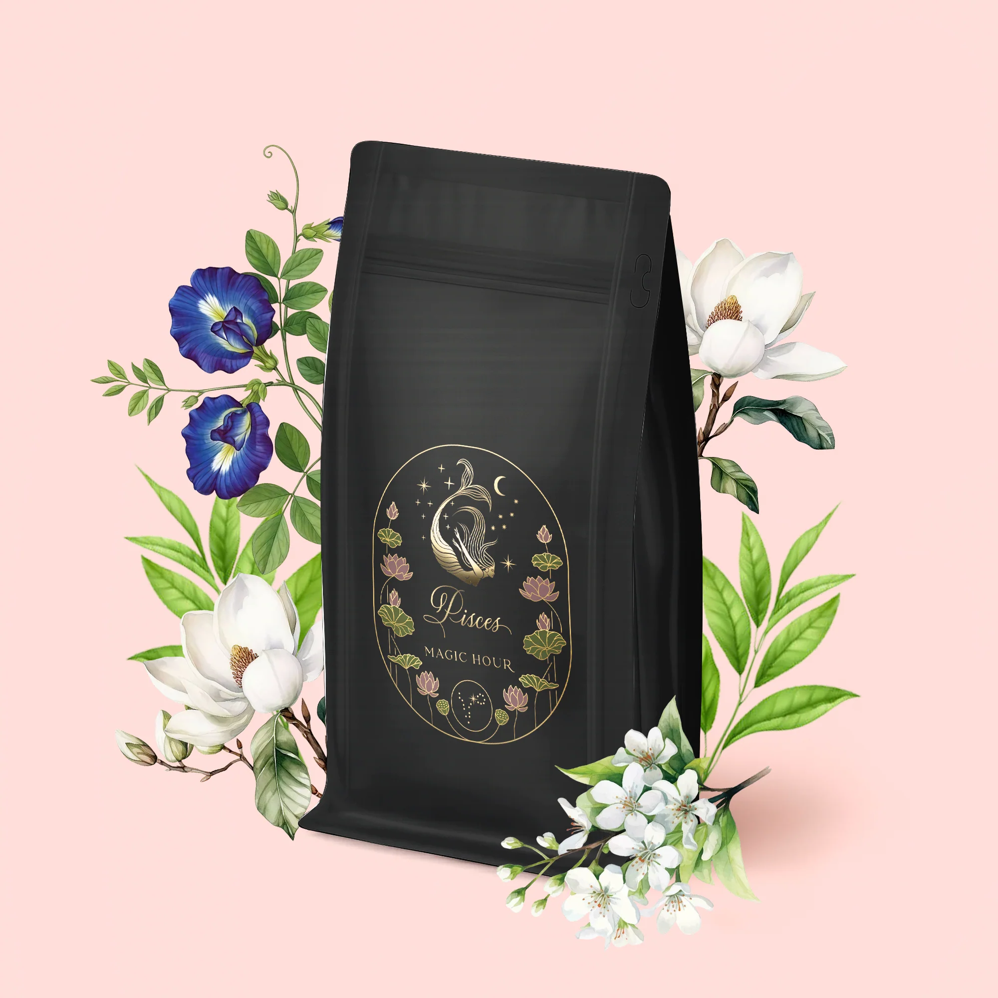 Pisces: Magnolia-Jasmine Blueberries & Cream Tea with Lion's Mane - Image 6
