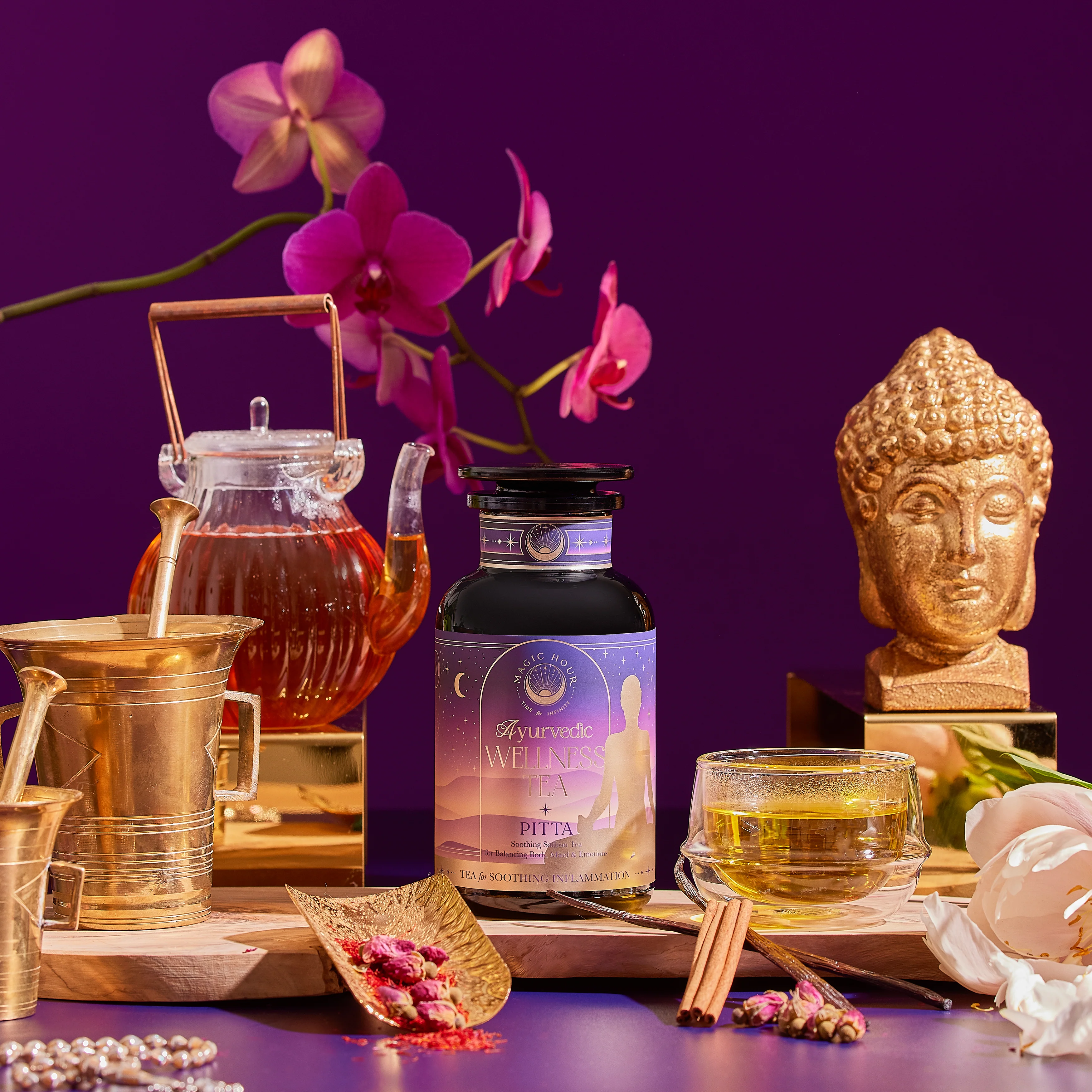 Pitta: Caffeine-Free Saffron Tea for Balancing Body, Mind & Emotions - Image 3