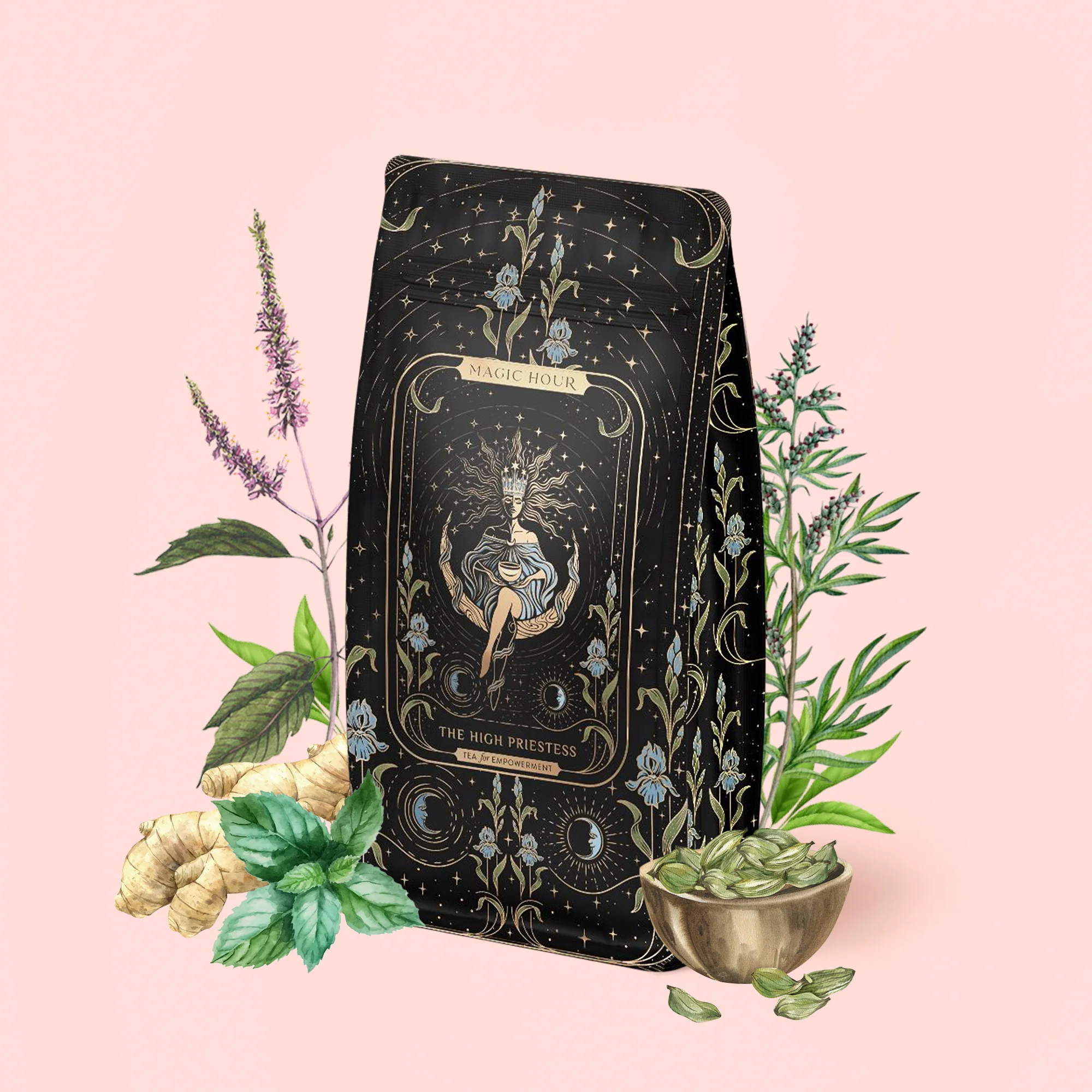 The High Priestess Ginger-Mint-Cardamom Tea Refill Pouch