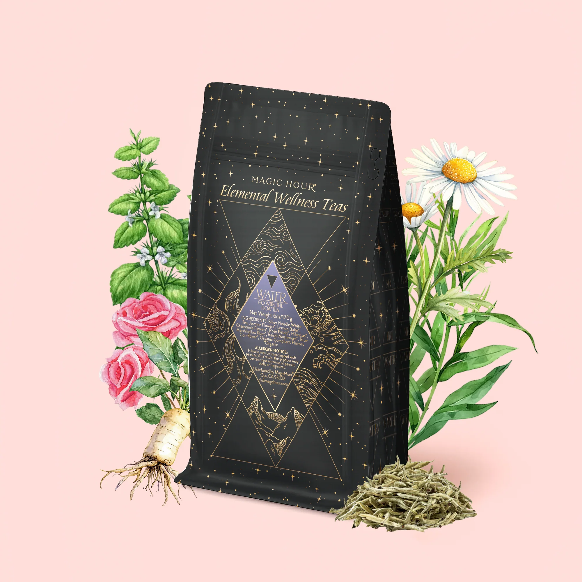 Water White Tea: Soothing Lemon Balm Rose Reishi Tea for Going with the Flow - Image 7